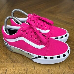Vans Women's Hot Pink Canvas Sneakers